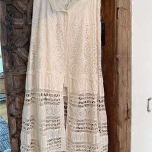 LoveShackFancy Cream Maxi Skirt